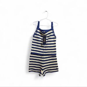 Polo Ralph Lauren Girls Knit Striped Sleeveless Tank Top & Shorts Set Size 7